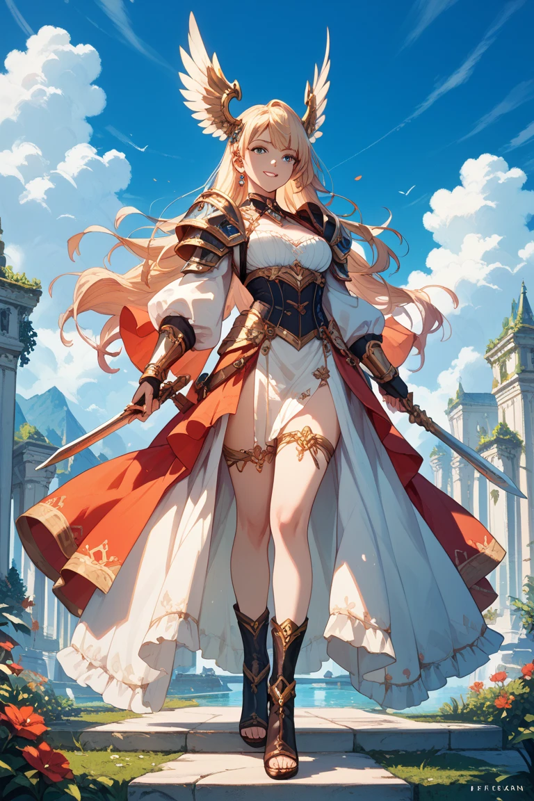 anime characters with swords and a woman with a sword, sao style anime, krenz cushart and wenjun lin, 2 d anime style, anime concept art, ( ( character concept art ) ), hero 2 d fanart artsation, epic anime style, tome + concept art, full body action concept art, full body concept art, cushart kenz