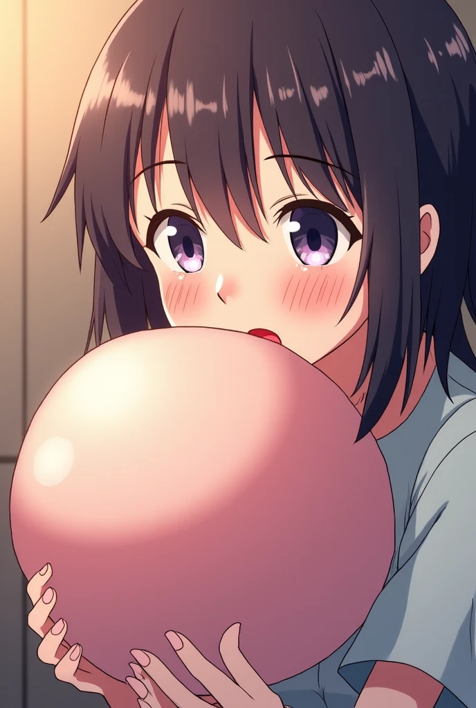 beautiful detailed eyes, purple eyes,(half-closed eyes), (paizuri, licking penis), nsfw, curvy, Slender, tareme, huge breasts, ((gigantic nipples)),(hold own breasts), (close-up face,front face), Highest quality, Super detailed, masterpiece, Ultra-high resolution, 8k,Sticky saliva, (1girl, gokou ruri, ore no imouto ga konna ni kawaii wake ga nai)