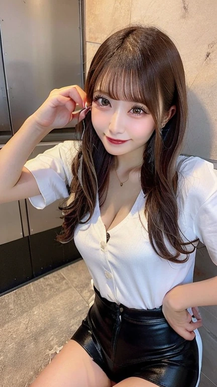 One girl, Part-time job at an izakaya、High resolution, Highest quality, High-resolution model, Bangs, chest, 大きなchest, Blushing,