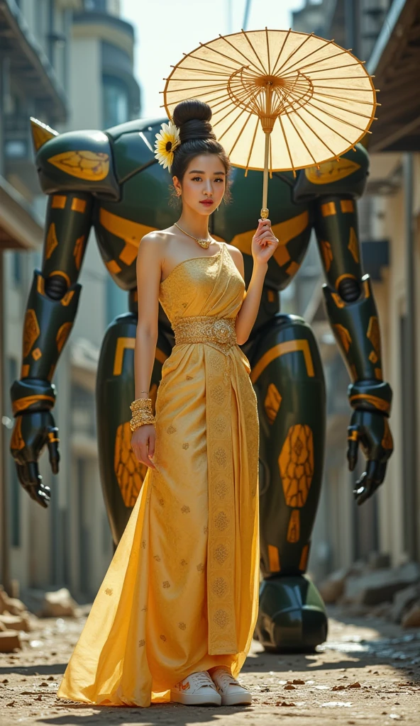 (Opulent halls and courtyards straight out ofa tale, adorned with rich textiles, elaborate arches, and flickering lanterns:1.3), (A very handsome, intricately designed robotic man:1.4), (his form a harmonious blend of advanced mechanics and artistry, featuring a polished metallic finish with elegant, fluid lines), (captivating, lifelike features gently illuminated by internal light sources, creating a mesmerizing, ethereal appearance) (with short spikey Gold Yellow hair, wires showing, wearing Asymmetrical skirt and biker boots):1.2), (Volcano Boarding:1.3), UHD, 4k, anime, highly detailed face, (<lora:UltraBlackhole_Tech_XL:1.0> ulblackholetech, excessive energy, scifi:1.3), cinematic, hyper realistic