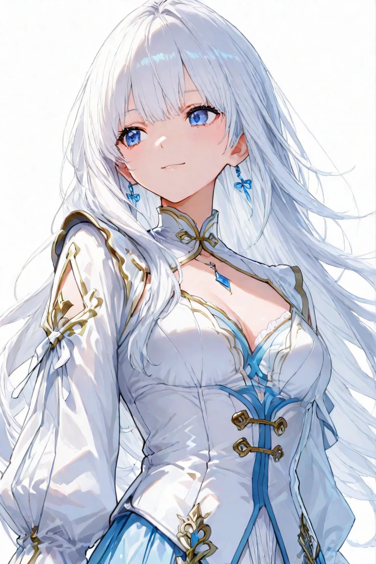 masterpiece, highlydetailed, ultra-detailed, cold, solo, (1girl), (pale skin), icyblue eyes, frosty white hair, cool Chara, flat face, young lady, lady chara, medium boobs, Arrogant, confident, cold face, goddess, kuudere girl, (Arabian background), (desert), (calm expression), (Arabian clothes), (not smile)