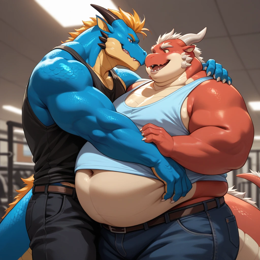 score_9, score_8_up, score_7_up, score_6_up, robot, cyborg dragon, robot joints, 8rj, anthro, muscular, overweight, duo, sex, anal penetration, from behind, forced, looking at partner, [[ahegao]], embarrassed, white body, penis, balls, cum drip, cumshot, excessive cum, (abdominal bulge), garage, inside, nude, tail, motion lines, side view, 5 fingers
