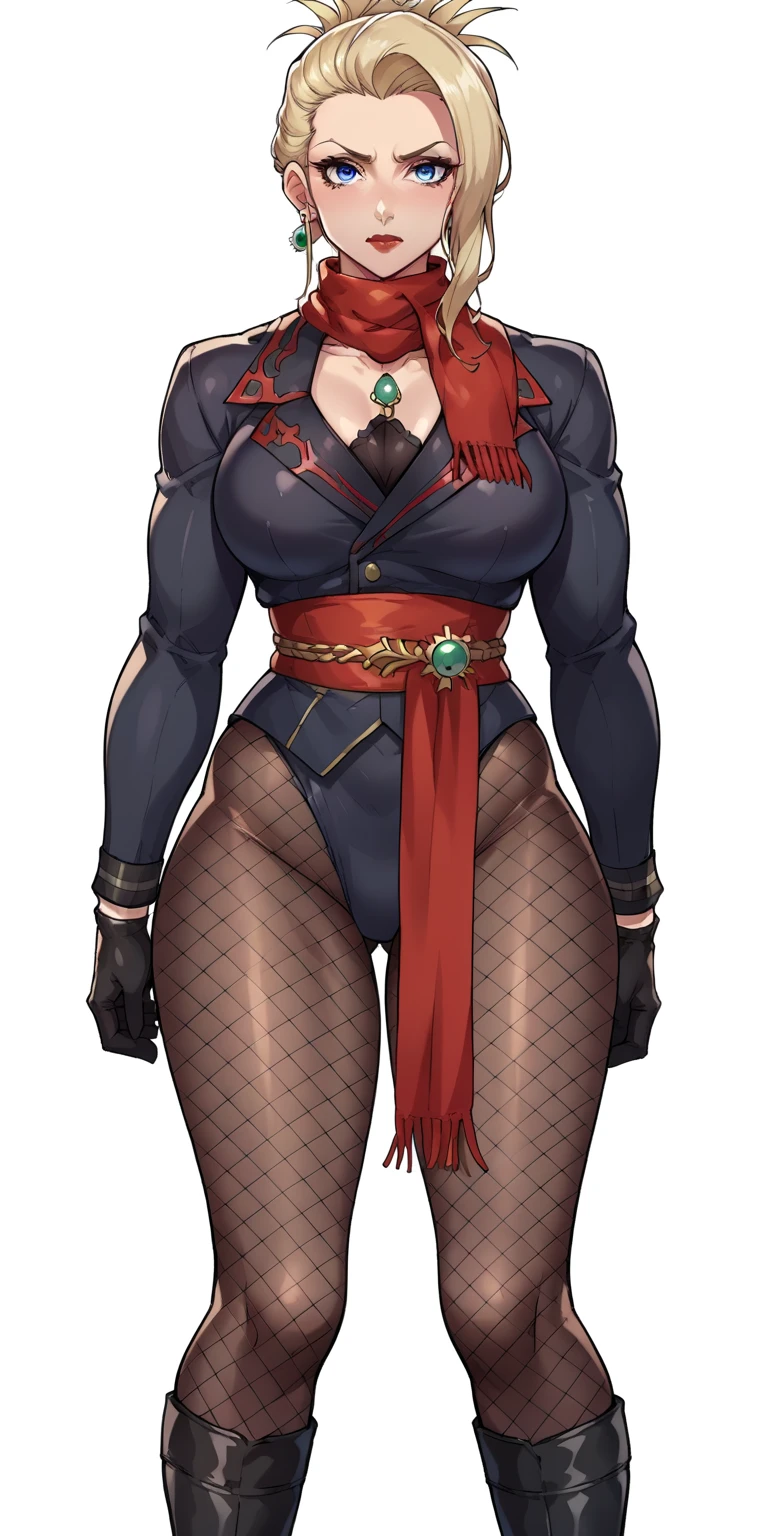 (full body shot, masterpiece, best_quality, plain background, ultra-detailed, immaculate:1.2)
m1tsuk1, solo, red eyes, long white silver braids, female focus, happy close mouth reed cheeks, looking at viewer, bikini, heels, standing, hand on hip, 