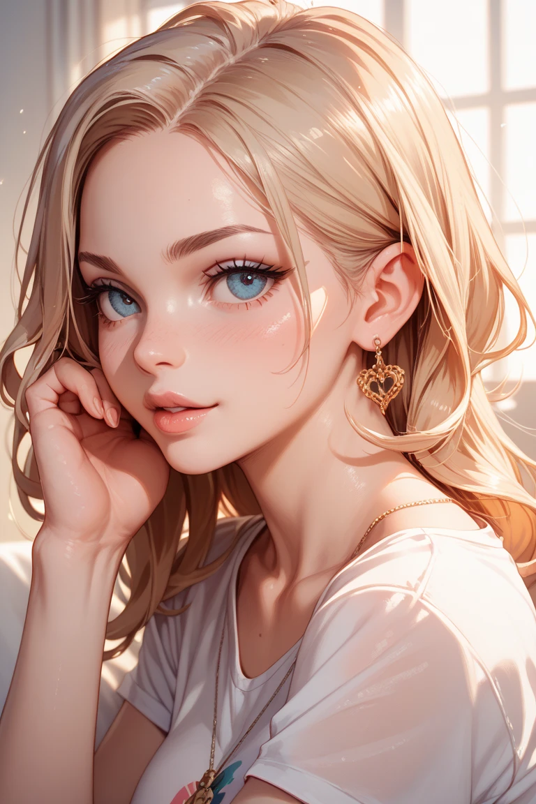 Top Quality, White Skin, Real Human Skin, (Detailed), Oval Face, Pore, Ultra High Definition, (8k, RAW Photography, Photorealistic: 1.4), One Girl, Slim, (Gentle and Goddess-like Eyes) Happiness: 1.2), (Lip Gloss, Eyelashes, Gloss Face, Best Quality, Ultra High Definition, Wide Lighting, Natural Shading)