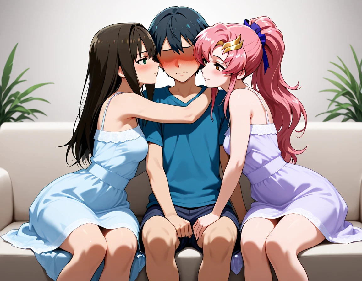 The main character is a boy in the first grade of elementary school.　Very young and cute boy　A boy with a very young figure　Pink Hair　He has multiple women giving him blowjobs and is in a harem situation.　Orgy　He ejaculates and scatters a large amount of semen.　Anyway, it&#39;s chaotic.　Harem Pussy Anal Sex