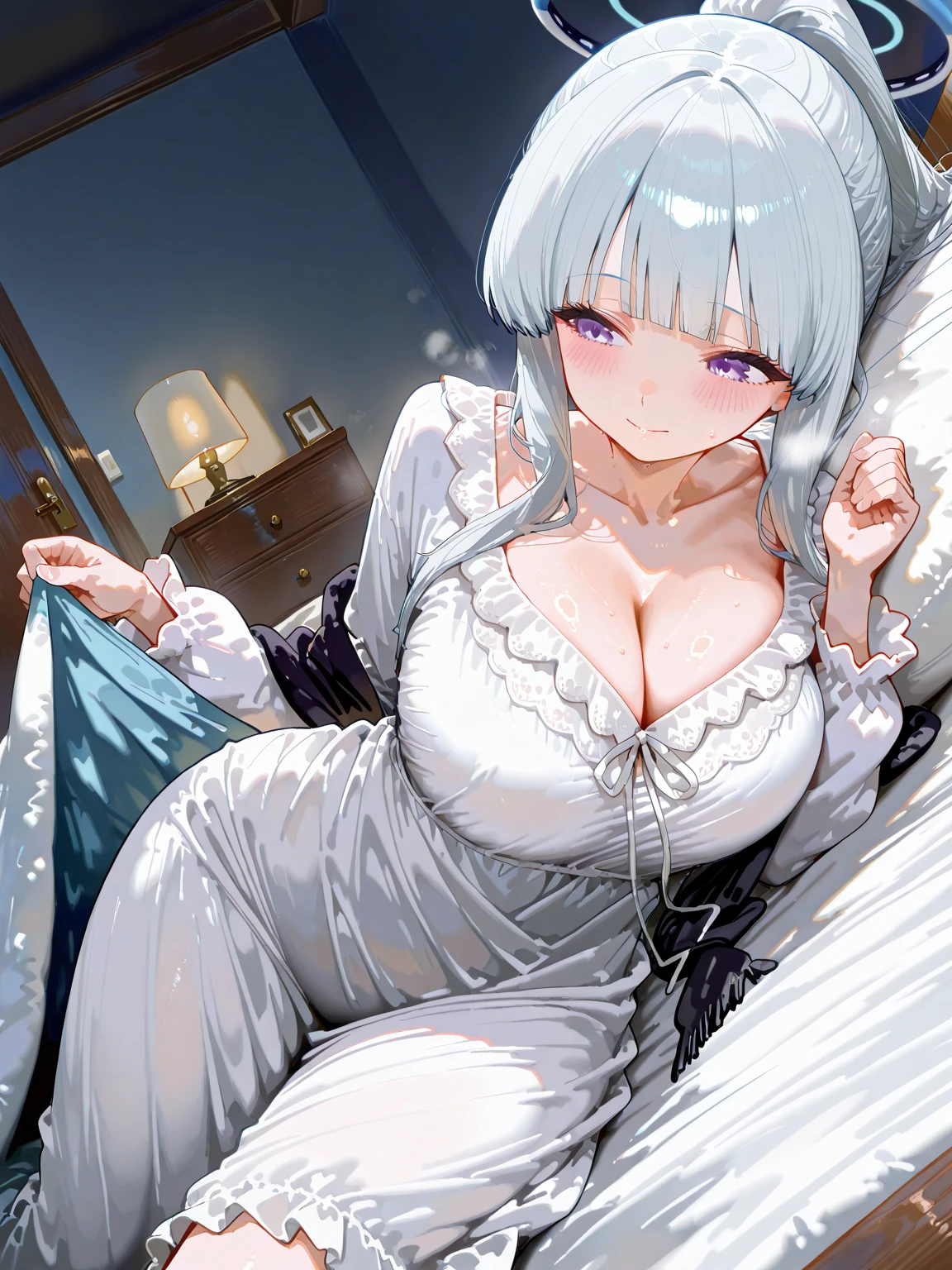 anime, masterpiece, high quality, highly detailed, elegant, sharp focus, beautiful background, cleavage, ((best quality)), ((masterpiece)), (detailed), perfect body, 1girl, EMT, (solo:1.4), 4k upscale