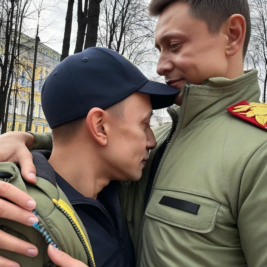 Zelensky killing putin, realistic photo