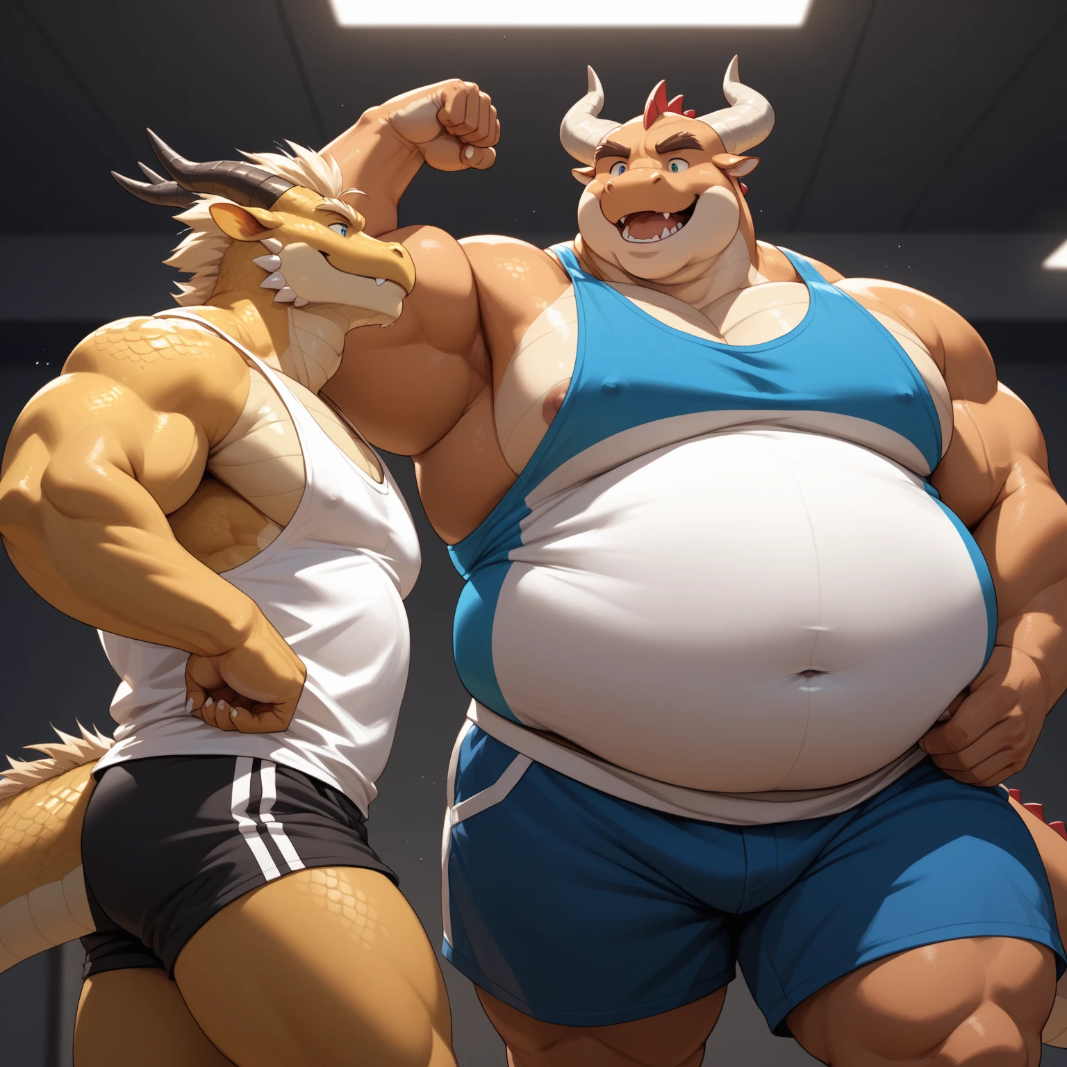 Dinosaur,male,muscular,Huge muscles,Chest muscles,Abdominal muscles,nostril,muscular,huge Chest muscles,Growing muscles,hyper Growing muscles,Scaly,peak