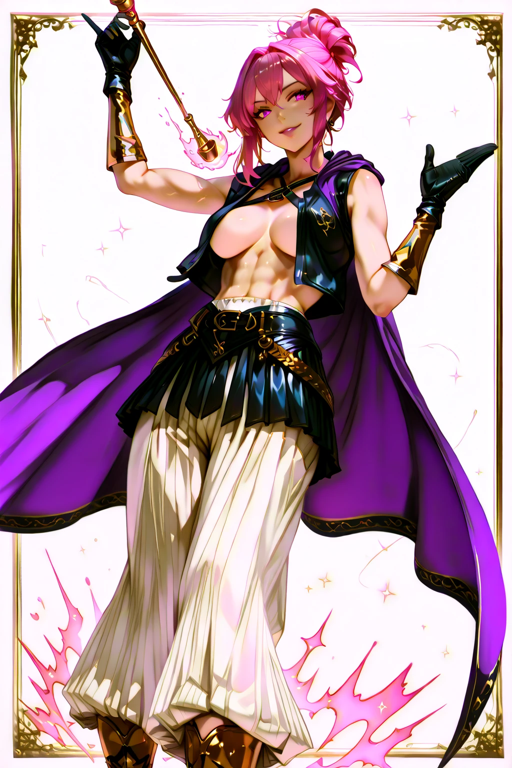 ultra realistic 8k cg, masterpiece, ((ultra detailed background, delicate pattern, intricate detail)), (highly detailed, fine details), best quality, 1girl, (photorealistic:1.4),beautiful lighting, absurdres, RAW photo, film grain, ((medium breasts, slim girl)), Reiju, 1girl, solo, pink hair, hair over one eye, blue eyes, medium breasts, short hair, cleavage, smile, tattoo, hairband, dress, scarf, headphones, gloves, tongue, (complex detailed background, inside, room environment, bedroom, posters, window, cowboy shot, slim girl), <lora:BeautifulDetailedEyes:0.4>, <lora:DetailTweaker:0.5>, <lora:Reiju10:0.8>