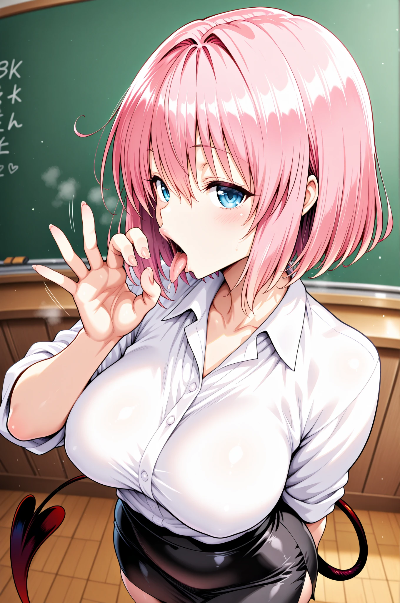 (((((Best Quality, 8K, 32K, masterpiece, 1.2)))),{{solo}},((nsfw:1.5)),{{{Character reference: ToLove Ru's Momo:1.2}}},((bob hair style)),((perfect beautiful face:1.2)), nsfw, pov,(selfie:1.2),phone_screen,head_out_of_frame, (fisheye distorted lens:1.2),on bed,bedroom, ,(shirt lift:1.2),((spreading pussy with fingets:1.3)),((a lot of public hairs:1.3)), vivid pussy, high quality of vagina, leaking pussy juice from pussy, focus crotches, show panties ,lace panties, navel