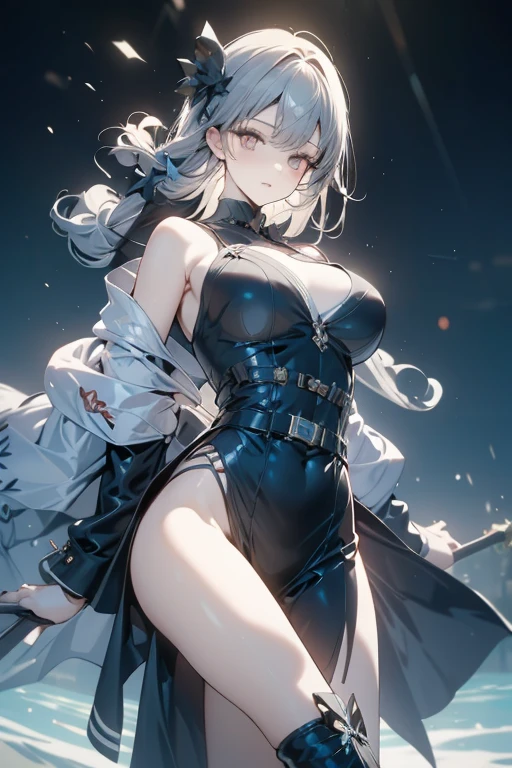 (photorealistic:1.5, highest quality,masterpiece,High resolution,muste piece),snow mountainに立つ1人の23歳の女性,bondage,(white swimsuit:1.5,Down jacket:1.3,choker), detailed eyes:1.7,detailed eyes:1.8,beautiful skin:1.8, (looking at the camera:1.2),(photo seen from behind:1.3),(Medium Hair:1.2,light brown hair:1.5), expression( Sly Smile:1.3),Pause( Seductive pose:1.5),background(snow mountain:1.5,ruins,apocalyptic world),(Medium chest,slender, abs:1.2), (Underwear visible through clothing),(Butt visible through clothes),(detailed perfect face),normal hands:1.5,normal finger:1:5,normal feet:1.5,(cameltoe)