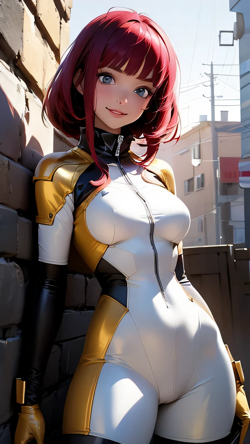 (ultra realistic,32k,RAW photo:1.1),(high detailed skin:1.1), 8k uhd, dslr, high quality, film grain,(makeup, mascara:1.1) , lips,(thick\lips\),
,(shiny glossy translucent clothing:1.1), <lora:fujimaru_ritsuka_(female)_v1:0.7>aaritsuka, short hair, ahoge, hair scrunchie, orange scrunchie, (orange bodysuit:1.2), black gloves , (huge breast:0.9), <lora:add_detail:0.84>,
Sitting with legs crossed, one hand on knee,
(busty:1.1) , (chubby:0.1),(Specular highlight soft shaded :1.1),<lora:LowRA:0.4>, dark theme ,blank background, ,(glowing lights background:1.1)