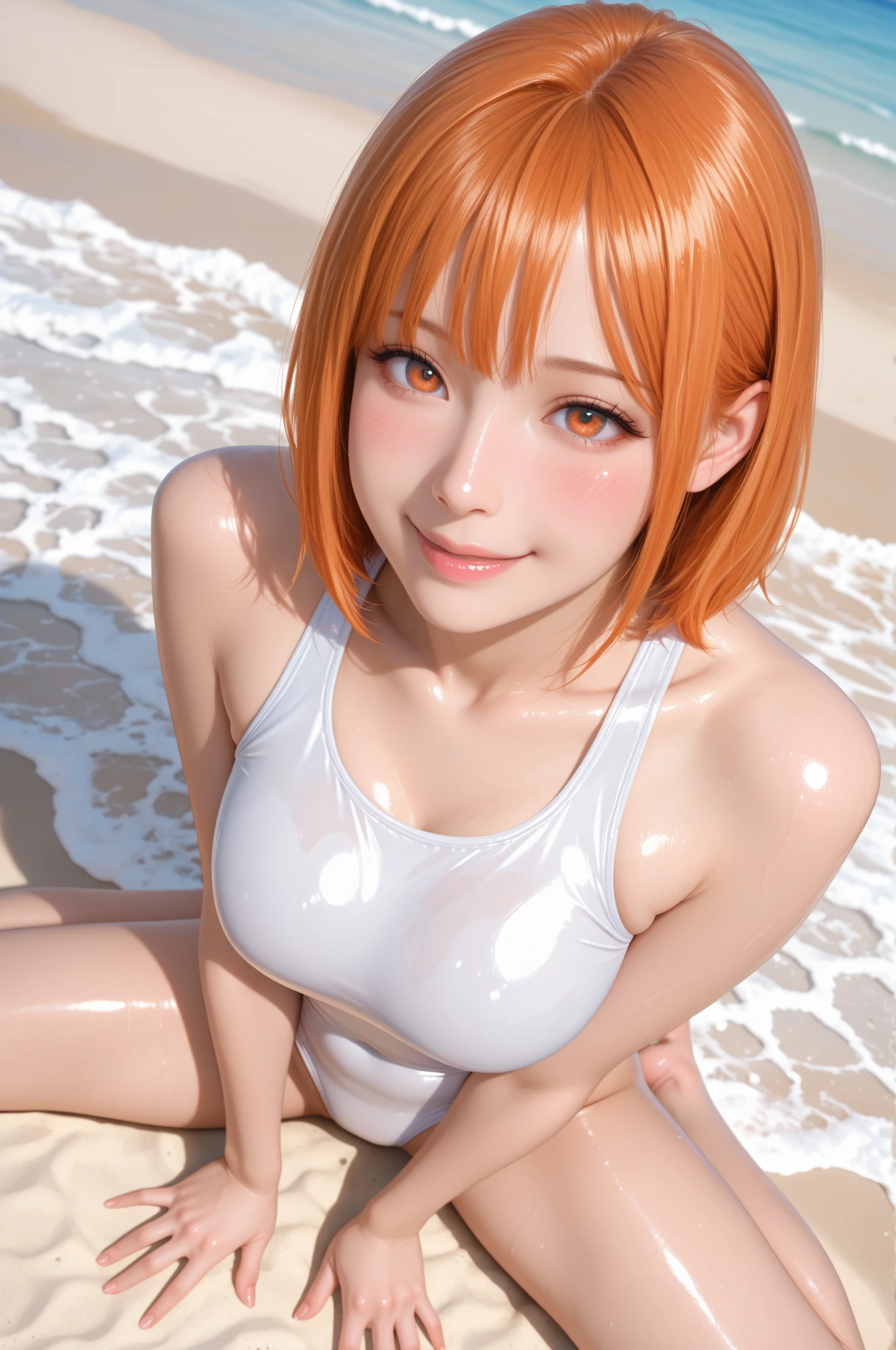 1girl, <lora:L2Gnome:0.5> l2gnome, gnome ,looking at viewer, smile, blue eyes, from above, on knees,(red bikini:1.2), nsfw,
big boobs, (beach:1.2), (palm:1.2),
,(best quality:1.3), (masterpiece:1.3),