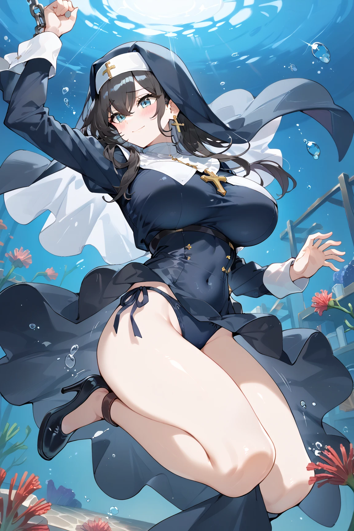 Red underwear、Maid clothes、Big Tits、Handsome、blush