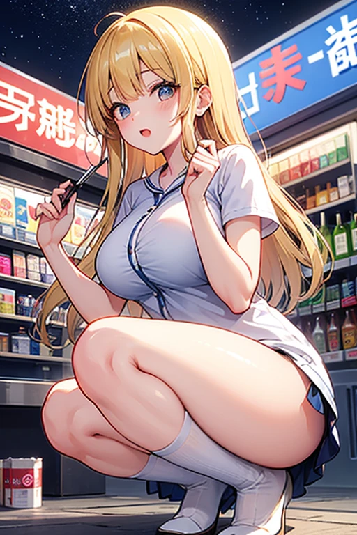 Looking at the audience, whole body,
1 girl, Japanese, high convenience store 混雑した店内、The cashier's expression is surprised、girl, Long hair, fluttering hair, (Half Up, Half Updo), bangs, Hair between the eyes, Huge breasts, No bra、Pink nipples、
Beautiful Hair, Beautiful Face, Fine and beautiful eyes, Beautiful clavicle, Beautiful body, Beautiful breasts, Beautiful thighs, Beautiful legs, Beautiful fingers, Beautiful breasts,
(Beautiful views), , convenience store, Grey plaid pleated skirt, Blue checked bow tie)), White panties,
(squat, , Lift up the skirt, Grab the hem of your skirt, please put your hand on your chest, Place your hands between your legs),
blush, ,Men with erections around