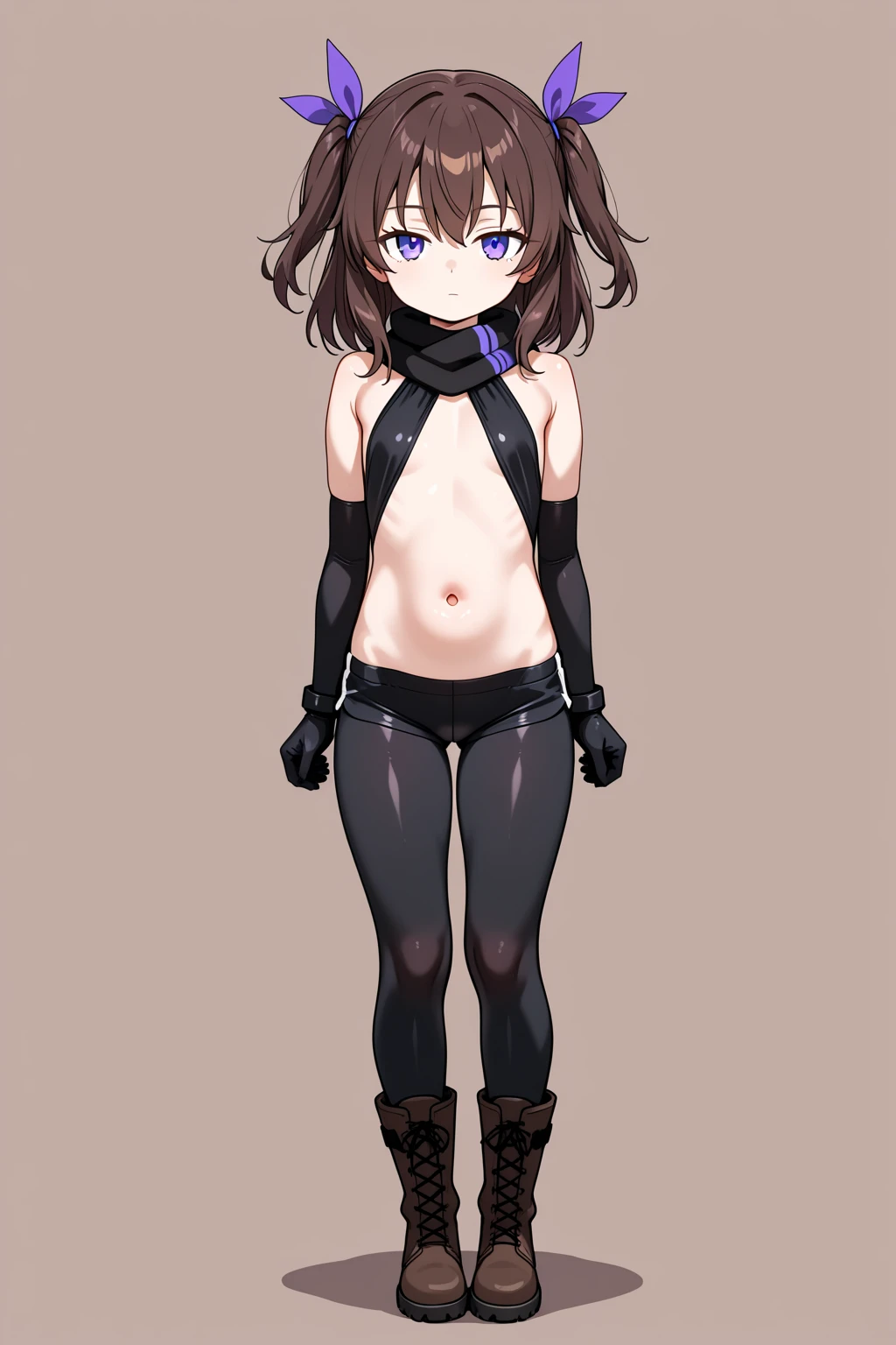 culona, Big legs, small waist, black underwear with straps that reach above the waist, head on