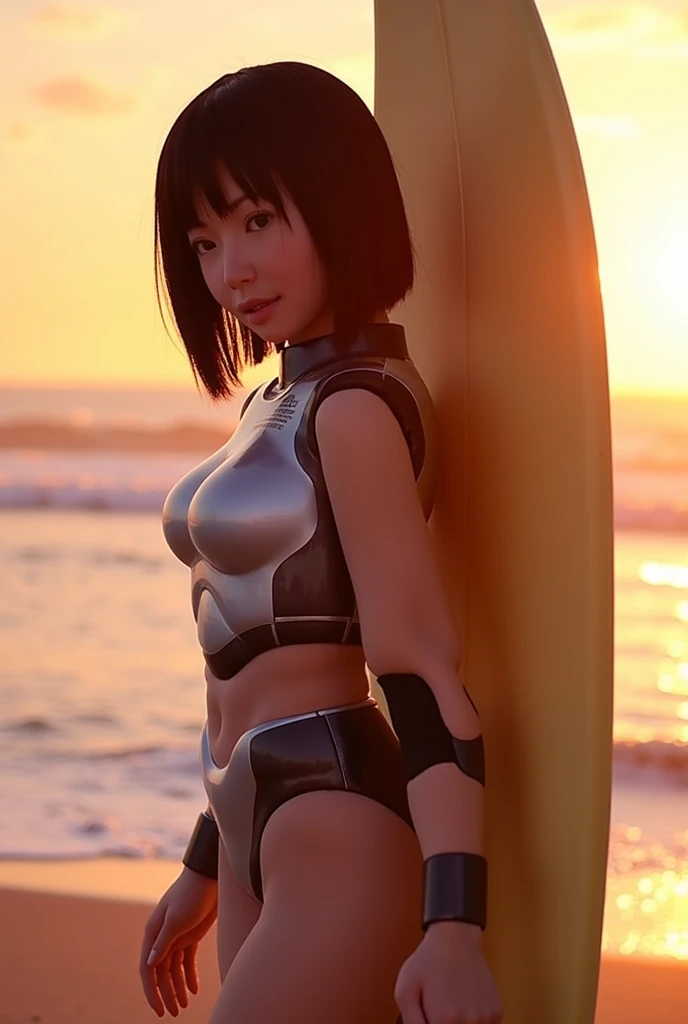 leather pant，beachside，（Inspired by the Avengers），pony tails，One-piece unisex trousers，Security level，big assa，（8K，photo RAW，photorrealistic：1，25），（Excessive lip gloss，Very many eyelashes，best qualityer，Ultra-high resolution，depth of fields，color difference，Wide light，Natural Color，Distant pictures（1：2）