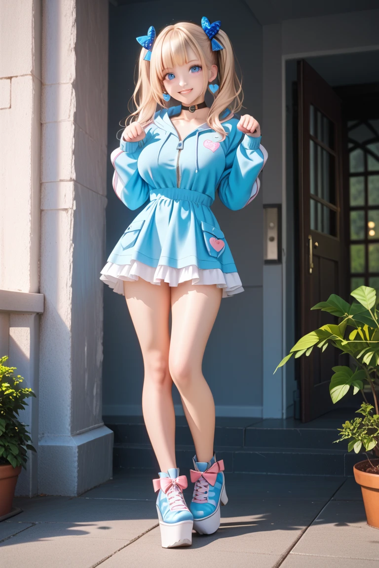 (best qualityer:0.8),, (best qualityer:0.8), Perfect anime illustration, extreme closeup portrait of a pretty woman walking through the city