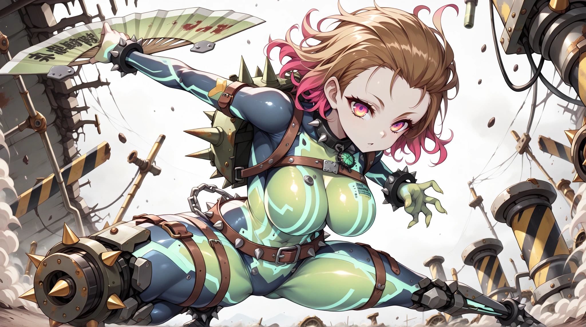very big tits ((Masterpiece, The best quality)), illustration, 8K ultra detailed, realist, clear focus, Very detailed, Professional lighting, colorful details, Rainbow color break, high rise factory, large mechanical robot structure, tablet, computer, ((glow)), intricate details, shitu-mecha, 1 girl, mecha, belly button, color image, (cyberpunk), (redder hair: 1.2) big tits very sexy very big tits extremely big tits big cameltoe cameltoe cameltoe big cameltoe big,yellow red hair,Yellow hair, ((techpriest)), mechanical arms, obtained mechanic, Big fully naked. ((washed up red flowing modest ornate hooded technopriest dress, Dirty (red robes with oil stain)))