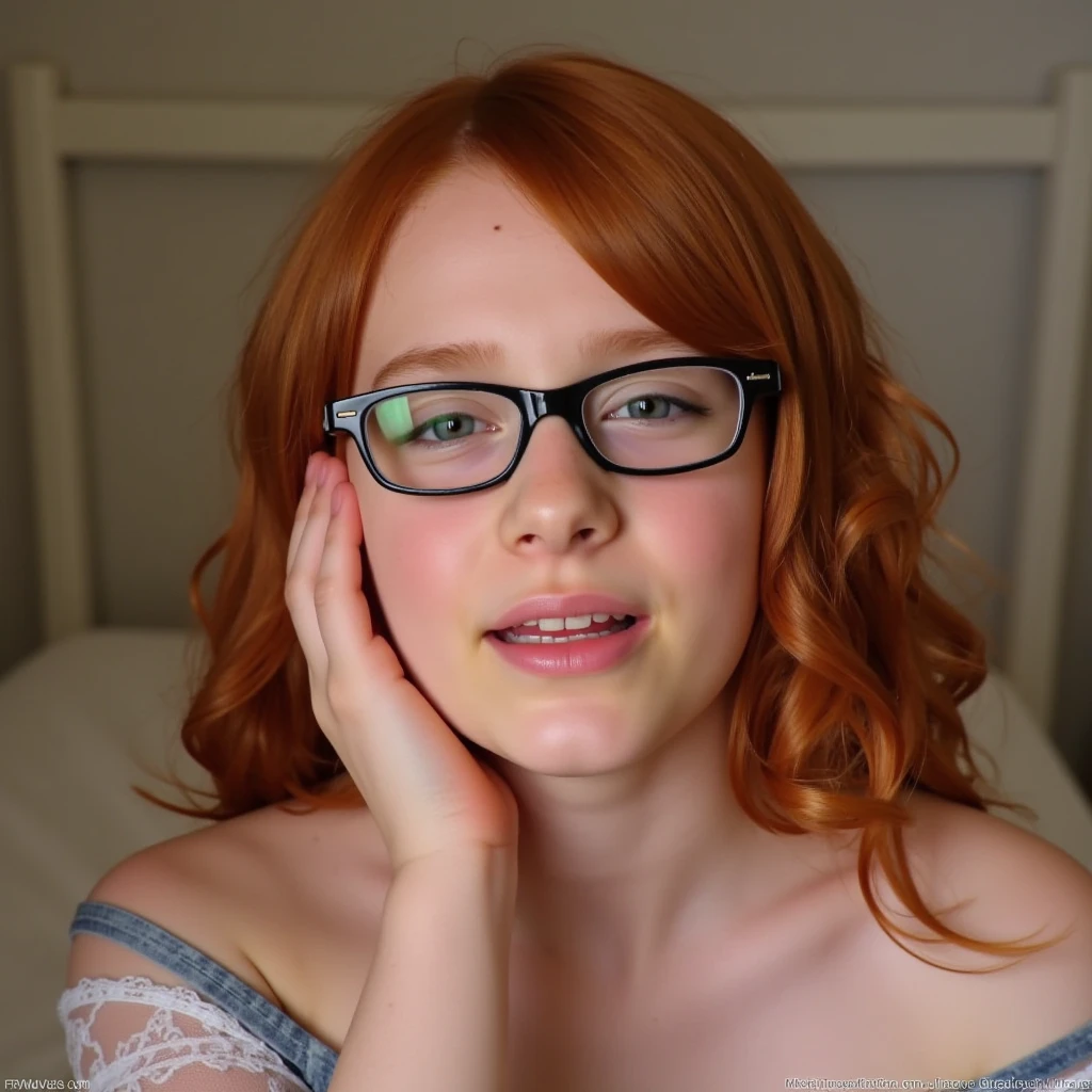 Beautiful girl, blue eyes, ginger hair, detailed facial traits, clown dace makeup, clown dress, naked breasts, detailed blowjob, male legs, male penis