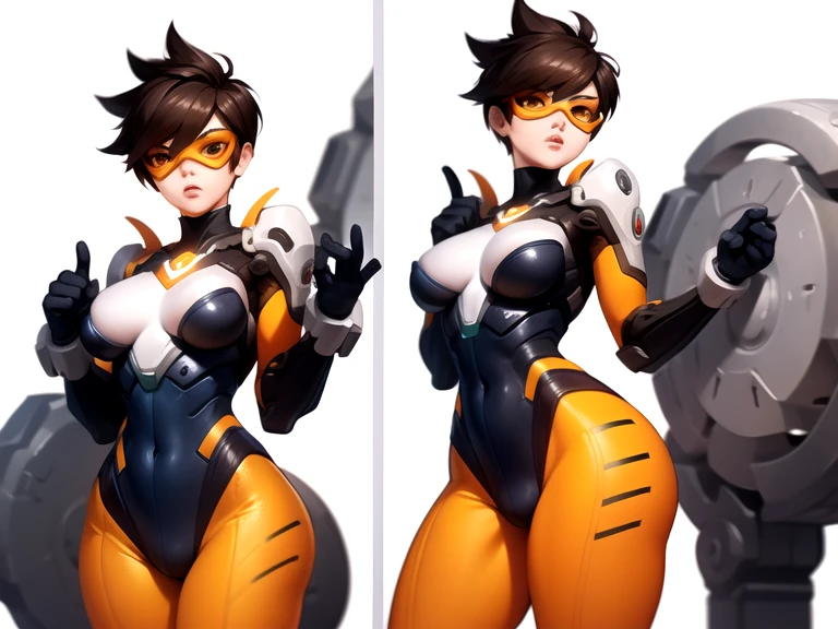 Woman in green and black costume、Cute Exyrobutts、high quality colored sketch、Ultra-detailed color art、tracer in a skintight dress、full colored、artgerm、highly detailed exquisite fanart、Highly detailed and colored full-color illustrations、Spandex Suit