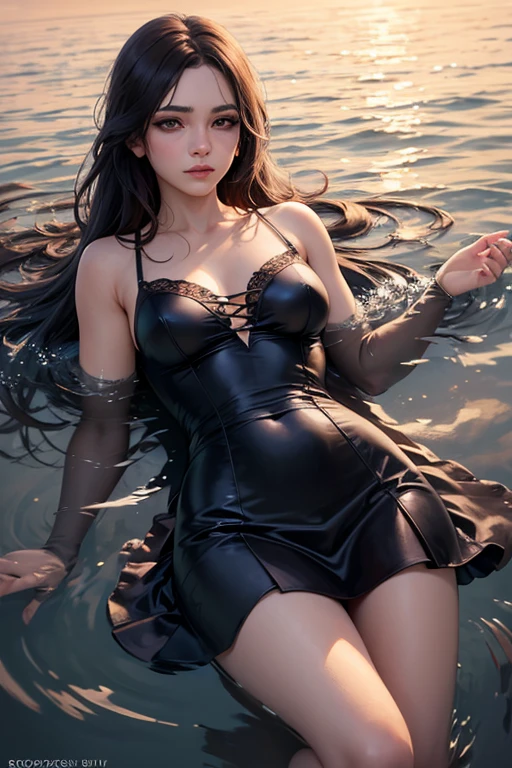 Sensual woman、Beautiful and detailed eyes、Beautiful and detailed lips、Very detailed顔、Long eyelashes、Elegant appearance、Gothic Dress、Soft lighting、Dramatic Shadows、A calming color palette、Cinematic composition、Realistic、(Highest quality) 、4K、8k、High resolution、masterpiece:1.2)、Very detailed、(Genuine、Realistic、Realistic:1.37)、Black panties、Stiletto heels、sit、Sensual pose、Bold Pose、The skin is damp、sweating、
masochist、Expressions of Ecstasy、Spread your legs with your hands、Heavily wet、With water droplets