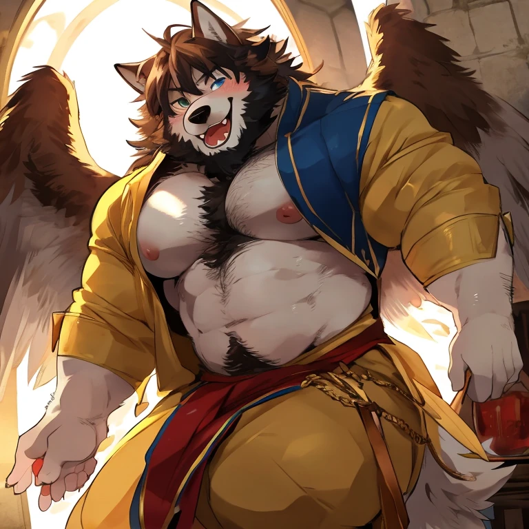 (by hioshiru and kenket and dimwitdog, michael amp inessa garmash, ruan jia, pino daeni, chunie), arctic fox, anthro, very chubby, thick thighs, big thighs, big butt, huge butt, (green left eye, blue right eye, heterochromia) , hair, big tail, long tail, fluffy tail , city background, royal clothes , pawpad, young, shorta , pov, hand on hip, happy, outside of building, wide hips, shirt lift,  erection, canine penis, knot, balls, precum,  prince, royal, footjob, feet on another penis, sex, (feet pressed against penis), (two-footed footjob, foot play, foot focus , foot fetish)