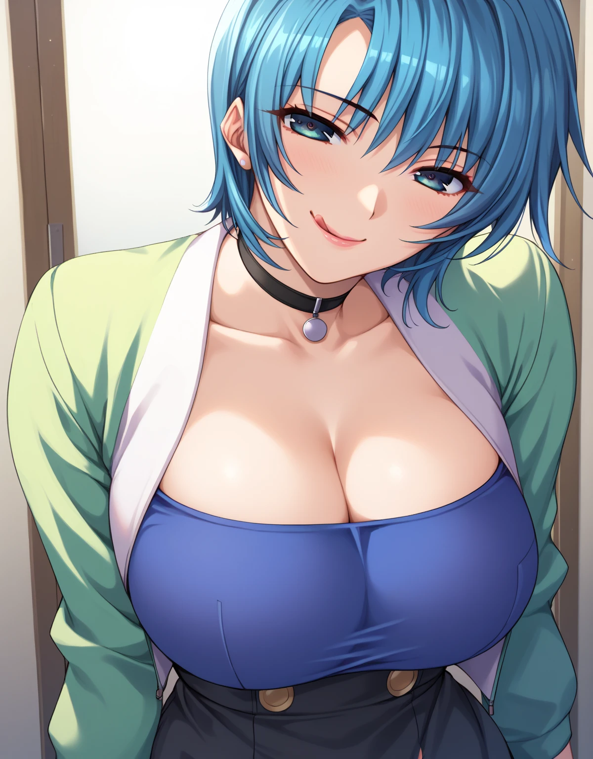 salute、entrance、29-year-old、woman、Large Breasts。