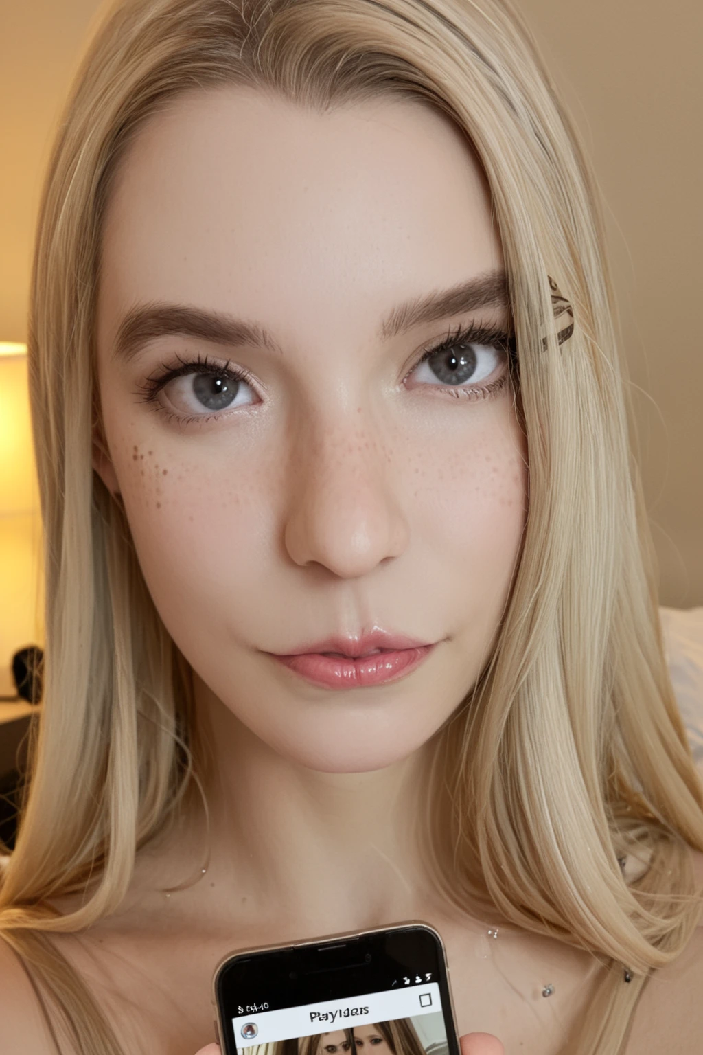 1girl, full body shot photo of a 20 year old German (naked:1.3) whore Sabina Schultz, happy, ((sensual posing)), blond stylish hair, standing at a camp site, (at night, dark, moon, stars,:1.2), fog, volumetric, beautiful face with beautiful dark brown eyes, small nose, beautiful large (round bell-shaped) breasts, cleavage, (wide hips:1.2), (first person perspective:1.3),  (extreme fish-eye effect:1.1), focus on eyes, showing her breasts, navel, (eyeliner), (mascara:1.2), blush, extreme detailed skin, skin pores, landing strip style pubic hair, mouth slightly opened, small tattoo