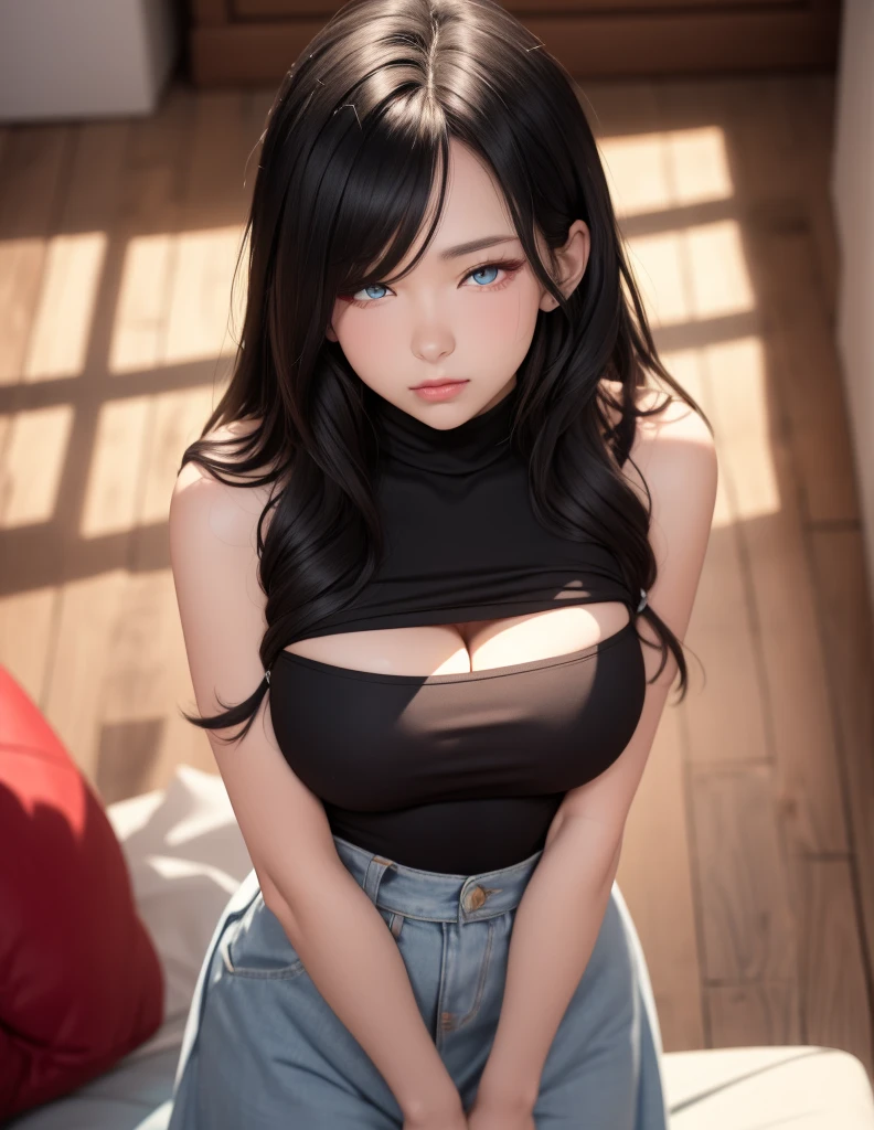 Best Quality, Masterpiece, Ultra High Resolution, (Realistic: 1.4), Original Photo, Side Light, Fine Beautiful Eyes: 1.2, Masterpiece* Portrait, Realism, 1 Girl, Ultra Detailed , perfeck ,Hinata Hyuga ,photo realistic,anime realistic,realisticstayl,