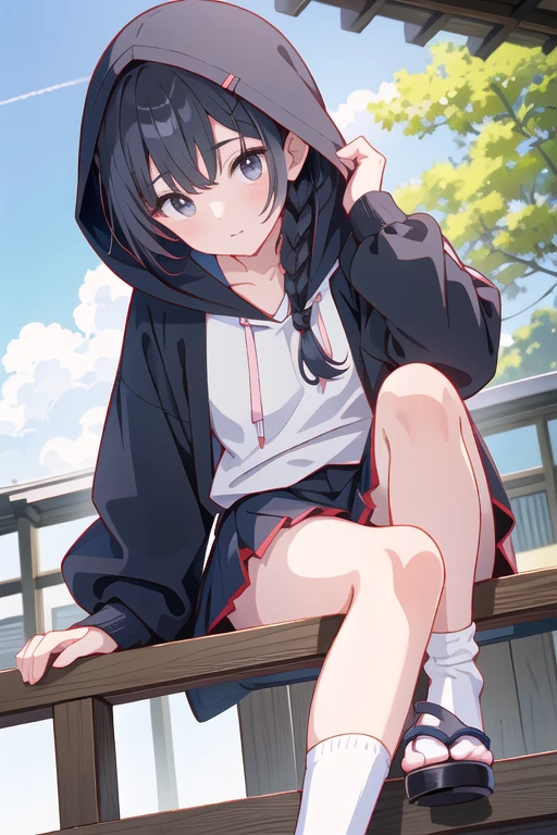 hight resolution、Hi-Res、masterpiece、Pretty girl in miniskirt sitting on the ground with knees upright、Looking at the viewer with upward eyes while blushing