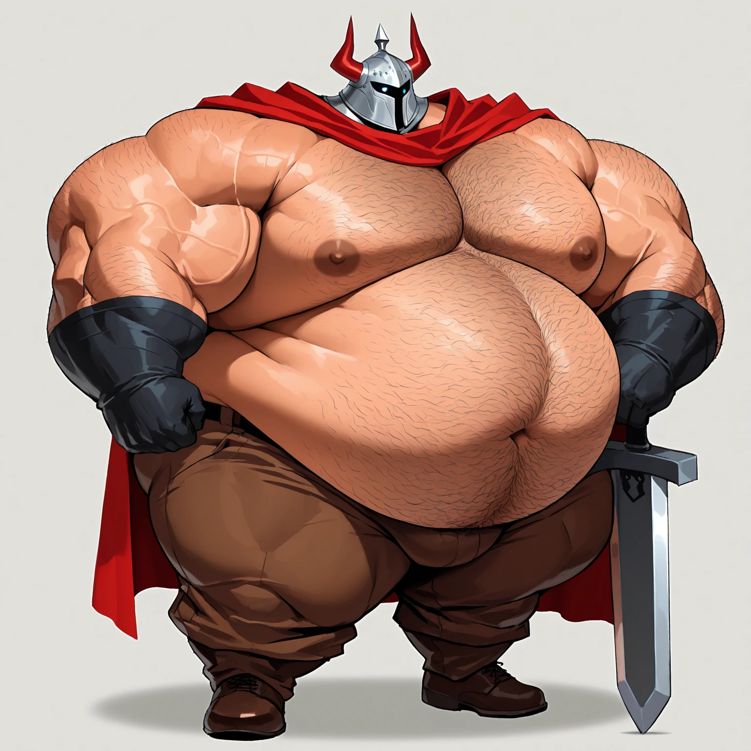 <lora:yigav6:0.8>, (highly detailed:1.2), 1boy, mask, master kohga, kohga, red bodysuit, yiga clan, solo, male focus, full body, gloves, standing, belt, red gloves, horns, fully clothed, desert, sand, temple, (plump, stomach bulge:1.2)