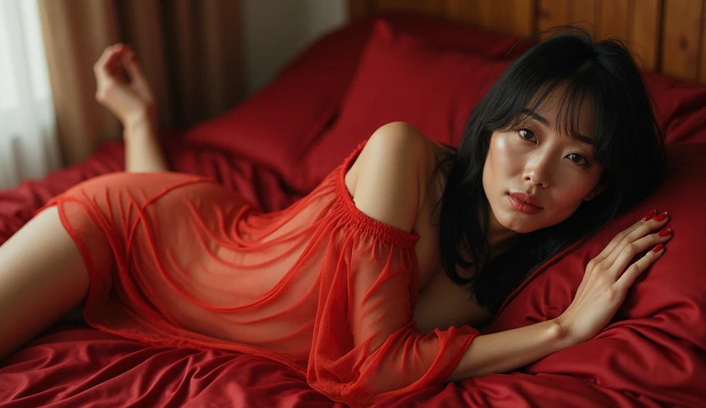 (highest quality、4K、8K、High resolution、masterpiece:1.2)、Super detailed、(real、photorealistic、photorealistic:1.37)、Ulsan-6500-V1.1、Attractive Korean Woman、Beautiful seductive smile、enchanting eyes、cute appearance、Stylish outfits、confident attitude、dynamic perspective、 Natural light、Bright colors、sharp focus、[wide open legs、「M」legs spread in a shape]、vibrant background、Artistic portrait style、Bright colors調