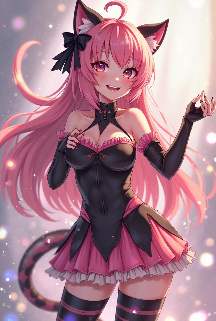 1girl, ballerina, ballet, pink ballet leotard, (masterpiece), best quality, (tights under leotard) highly detailed faces, graceful dancing (SHARP details), 4k, highly detailed, expressive eyes, SHARP detail expressive eyes, (SHARP detail perfect face), (cat ears), cat girl),maroon red hair,(shiny lipstick) (pink eyes), long hair, detailed face, medium breasts, long eyelashes, mature, (smirk, closed lips, big plump lips, eyeshadow) shiny skin, beautiful eyes,(detailed eyes, sharp eyes, clear pupils:0.8), blunt bangs, wispy bangs, naughty look, pink sparkles, butt, thighs, stage background, dark simple stage, cleavage