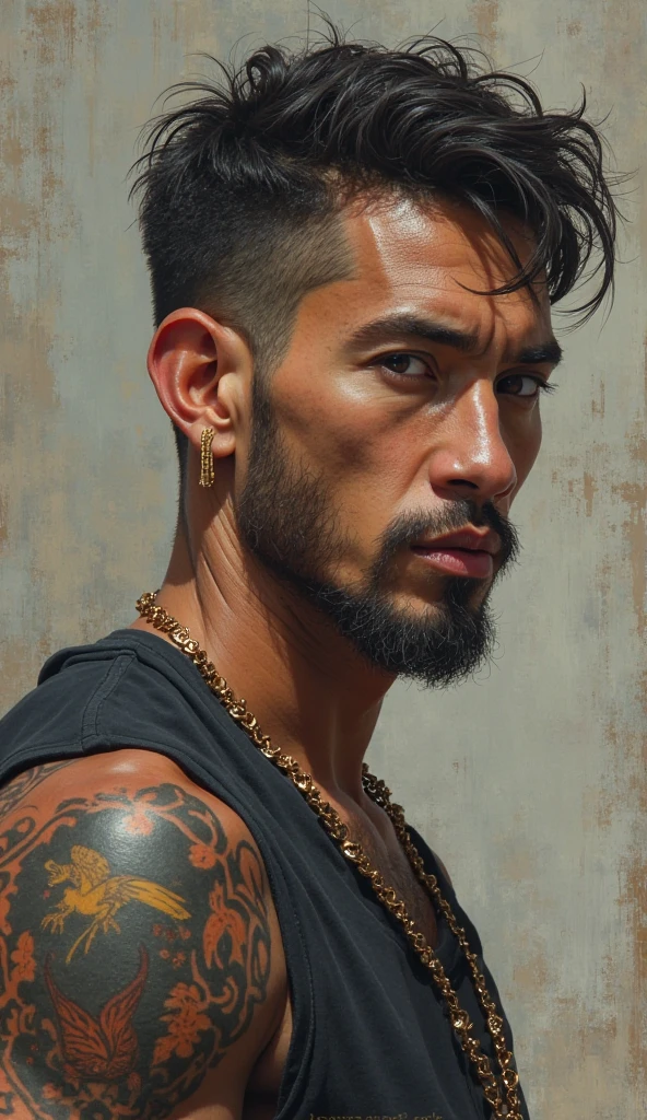 APPEARANCE:

• masculine characteristics 
• dark features 
• symmetrical or balanced facet
• youthful appearance with exotic blends or unique feature or something related to different culture

• strong bone structure 
• penetrating eyes
• pouty lips
• angular/sharp face
• defined chest and butt
• big tighs/legs or arms/hands or hips/butt 
• average to tall height 

• has tattoos or piercings on hands/arms/butt/hips/nose/hips
• thin unique big easily changeable hair
