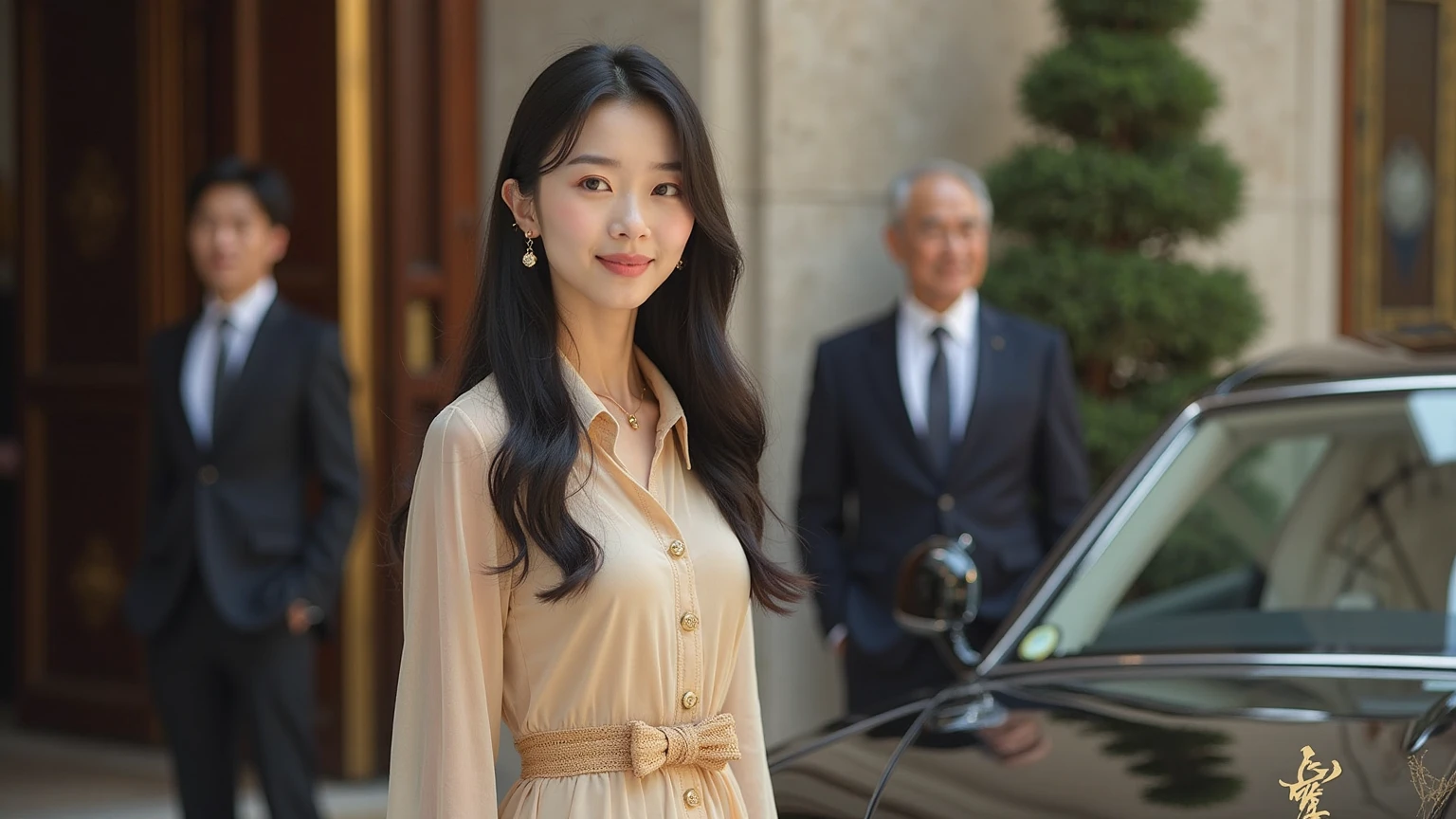 ((Highest quality)), ((8K)), ((masterpiece:1.3)), (Perfect look), (Photorealism:1.6), (Walking woman), (買い物をするJapanese women), (A shopping mall with many visitors), Clear Background, Japanese women, 47 years old, ((Realistic skin texture)), (Fine wrinkles appear all over the skin: 1.3), (Dullness: 1.1), (Unmoisturized skin: 1.2) , (Facial wrinkles: 0.9), (Wrinkles around the eyes: 1.2), double eyelid, Lower eyelid tear trough, The eyes are looking here, Serious look, (Dimples: 1.2), Red lips, (Short bangs: 1.2), short hair, Long hair with curled ends, (Hair over the ears), Laugh with the corners of your mouth turned up, Soft fabric blouse, Wide sleeves, Cuffs that fit your wrist, Long skirt, barefoot, Hair blowing in the wind, Small breasts, (whole body), Low - Angle,