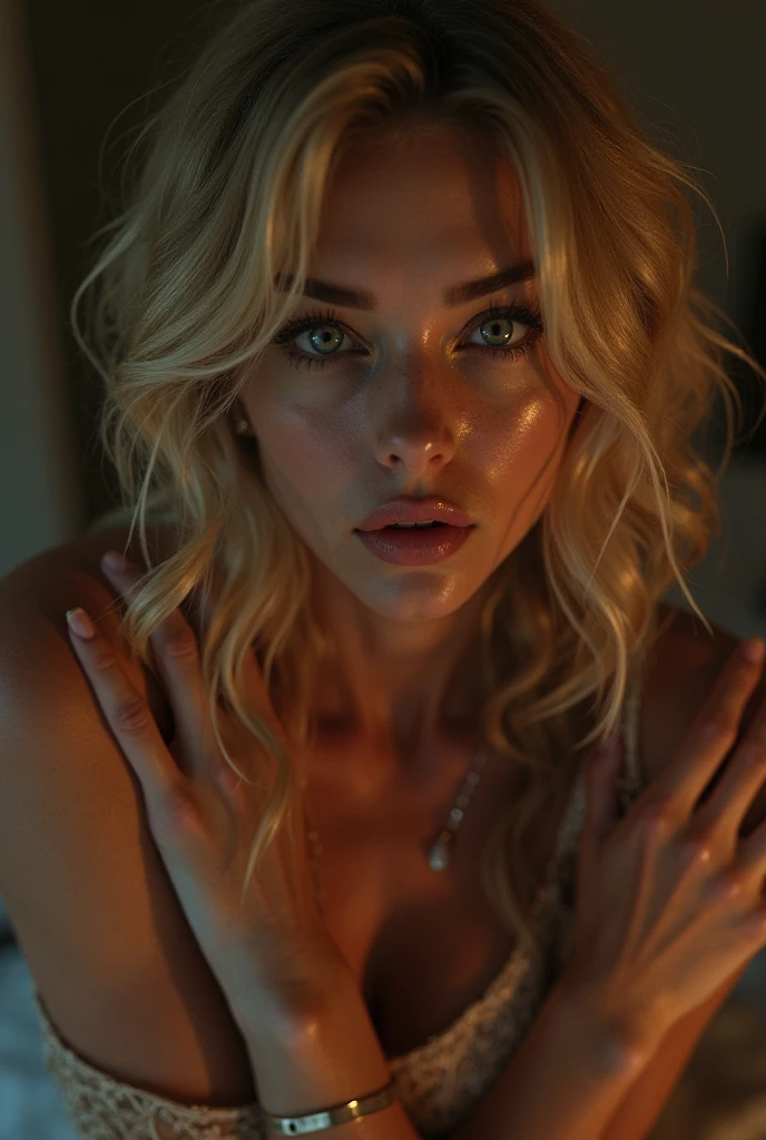 Pretty blonde sucking