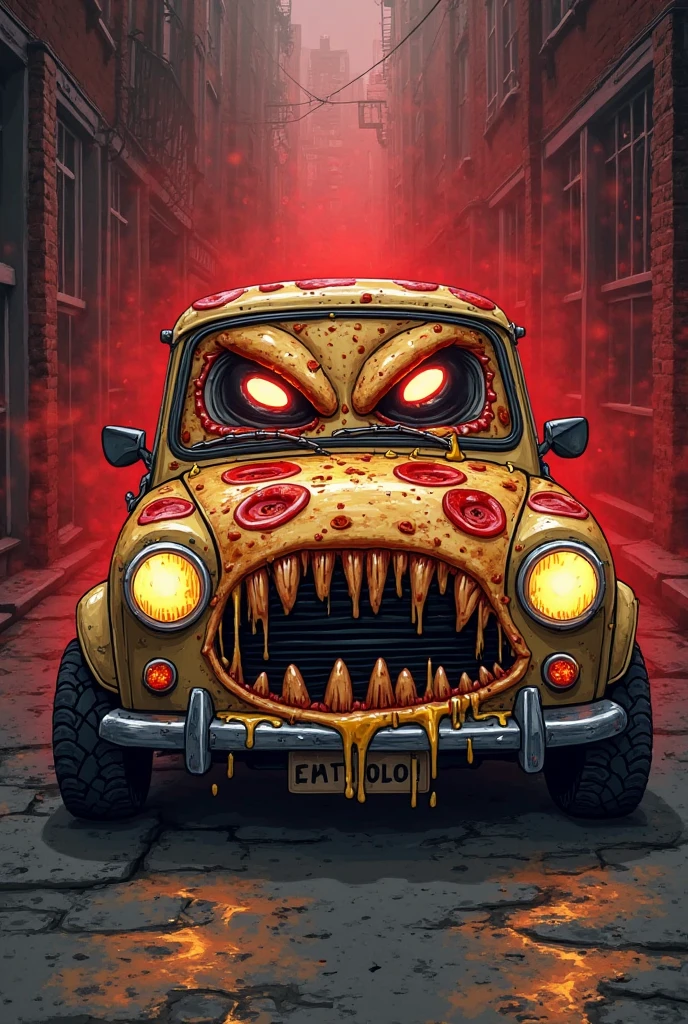 (best quality), (UHQ, high resolution),c1t03nt5,realistic, black car, horror theme ,ais-drkclymtn,