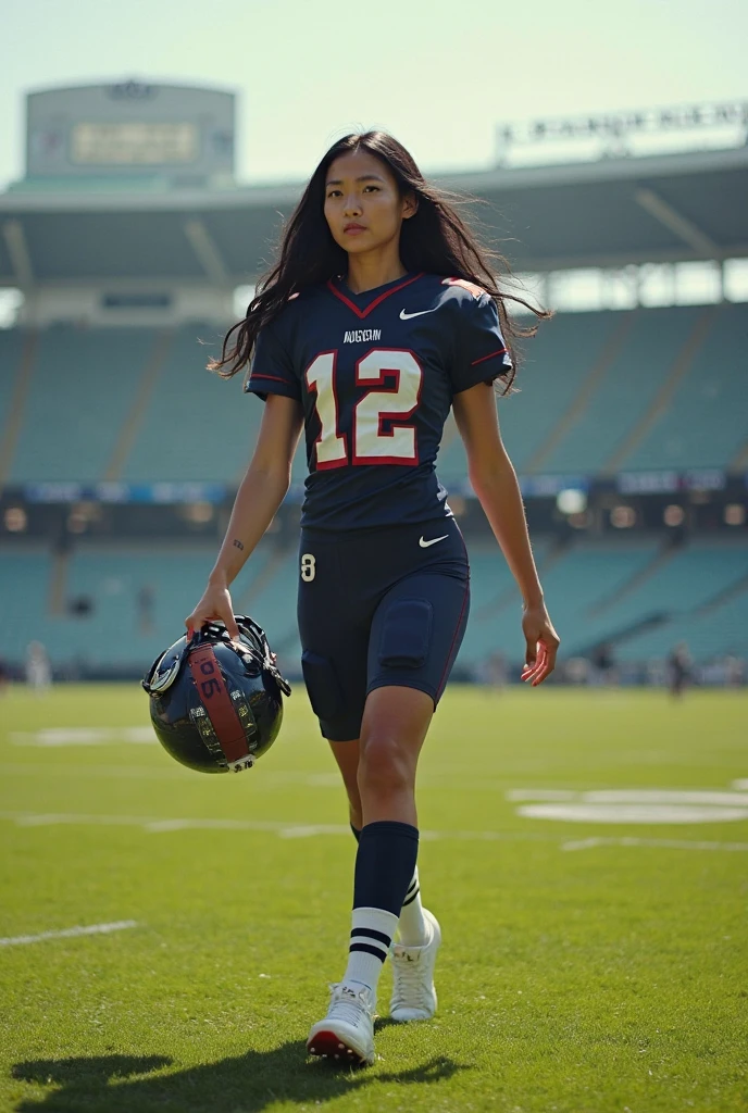 (summer season:1.2),(at noon:1.2),<lora:LCM_LoRA_Weights_SD15:1>,<lora:detail_slider_v4:1.5>,(bonnie cheerleader) middle-aged Wommen, petite build, extra long green curtain bangs hair, japanese, fair skin, hazel eyes, (holding pom poms), wearing silver t-shirt with mascot print, skater skirt, ankle socks, lace-up shoes, eye shadow, headband, set in Stadium Field Equipment Area, Organized space with goalposts, yard markers, sideline markers, groundskeeping tools, maintenance vehicles, storage containers , at night,
night photography, nocturnal beauty, city lights, starry skies, celestial wonders, moonlit landscapes, urban glow, capturing the essence of darkness, ethereal atmosphere, dramatic shadows, magical ambiance, long exposure techniques, expert use of light sources,(fullbody shot:1.3),(fullbody shot:1.1),(full body:1.3),(fullbody:1.3),(full body photo:1.3),(full body view:1.3),(wide shot:1.3),from outside:1.1,(full body portrait:1.3),