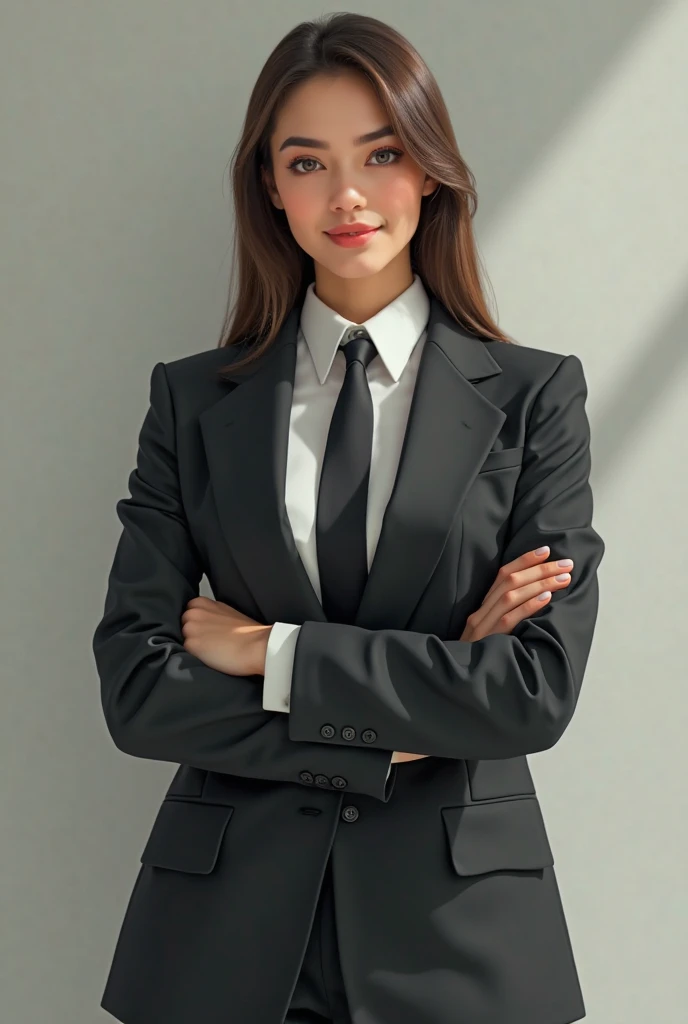 woman in suit
 posing for a photo --auto --s2