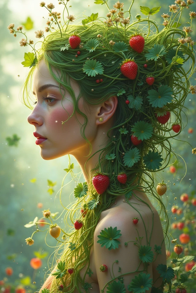 Personafication A apple human a model woman 