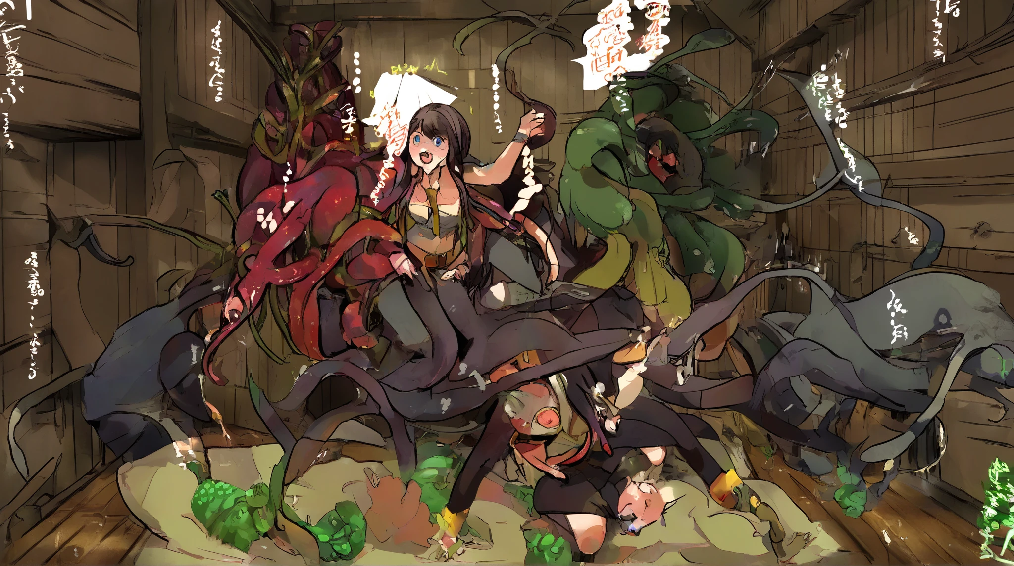 NSFW, highest quality,wonderful,finely,extremely detailed CG unity 8k wallpaper,1 girl, Typhoon Sannian, goblin gangbang ,multiple boys, multiple penises, hetero, vagina penis,blowjob,handjob,Are standing, doggystyle, nipple, (torn clothes:1.3), pussy, pussy juice, anus, one eye closed,(tears:1.2), open your mouth, Sweat, vapor, Wet, drooling, highest quality,super detailed,unity 8k wallpaper,game CG,