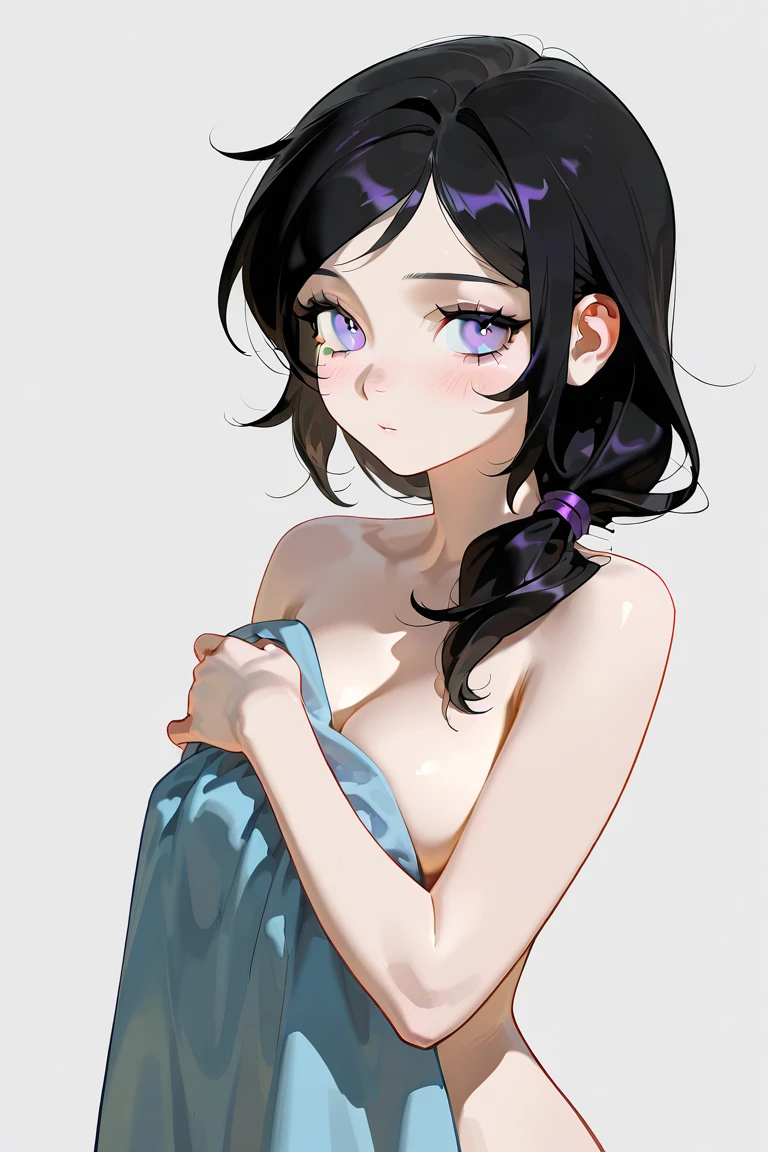 One person、masterpiece、Highest quality、Super detailed、High resolution illustrations、Improve skin quality、Increase eye appeal、Drawn in detail、Perfect body structure、Old woman、Are thin、Tall、Take off your clothes、Showing off your bra、Flat chest、Small breasts、Skin blemishes、Skin wrinkles、Aged skin、Wrinkled skin、Fat on the stomach、On the road、blush、Embarrassing、Bad mood、Sweat it out、Sigh、Heat、Black eyes filled with tears、Look down、mole、胸にmole、Long black hair、