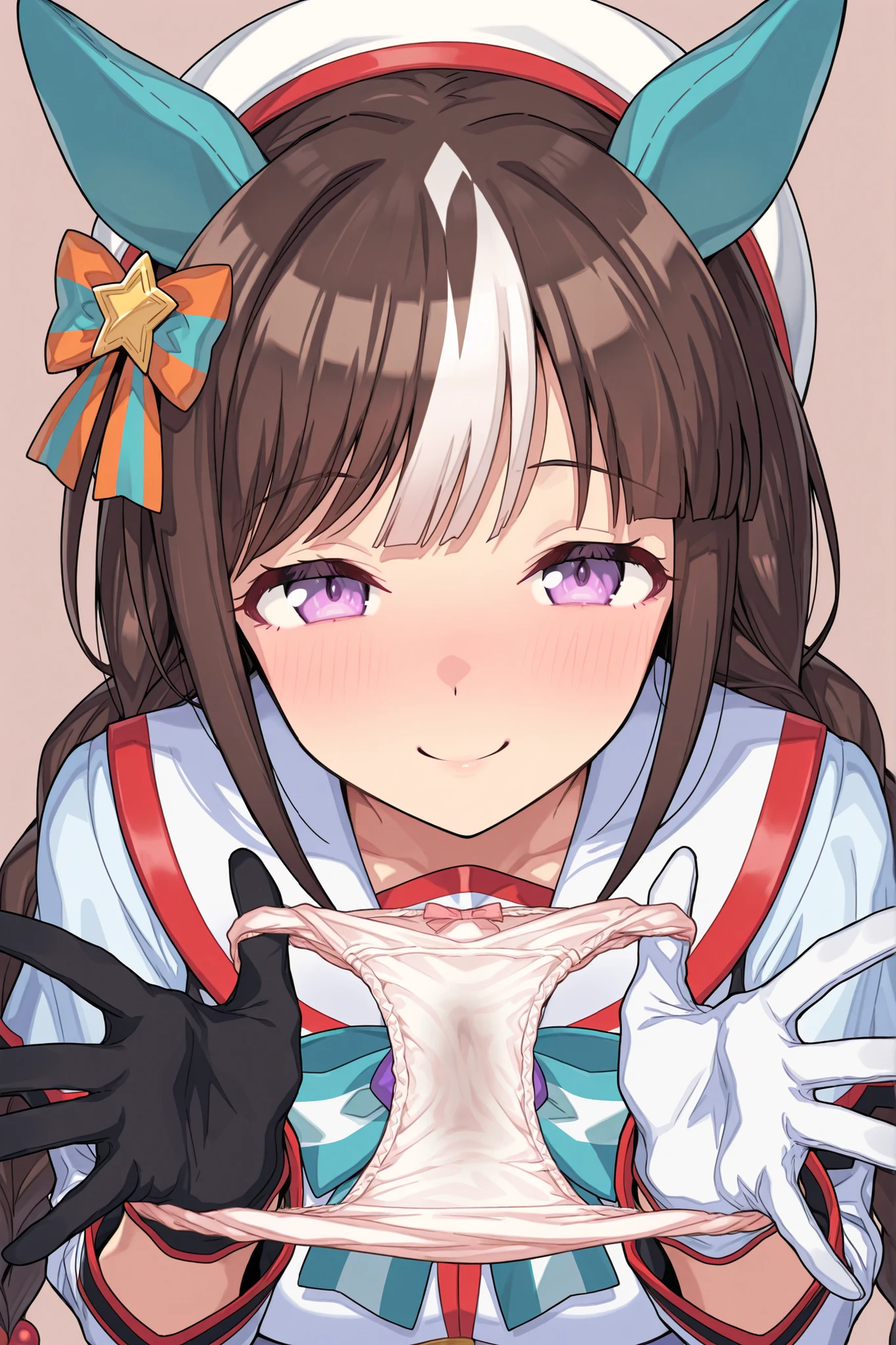 Azusa_\(blue_archive\), 1 boy, ?????, handjob, cum facial
