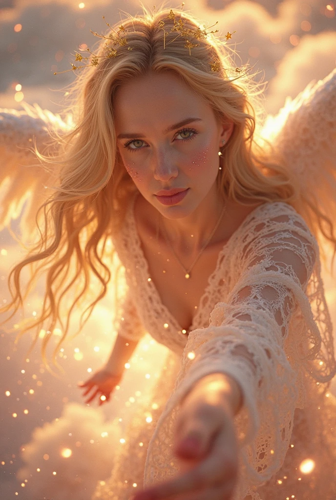A beautiful angel looking at you with loving eyes