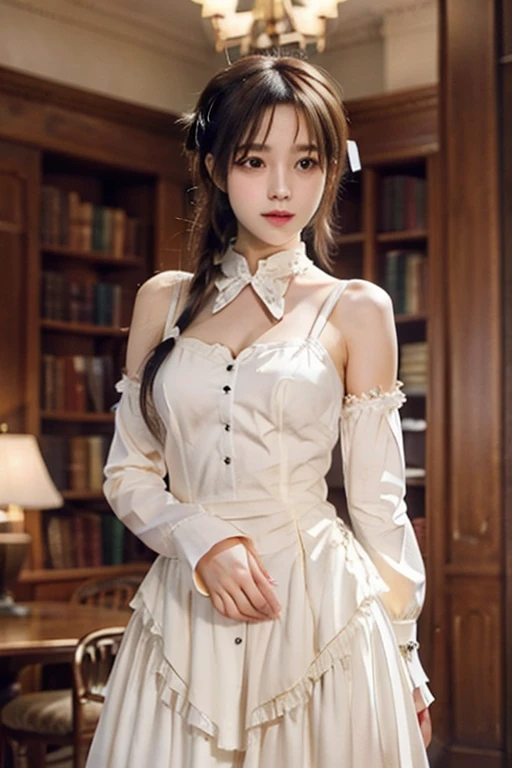 Brown hair woman, Violet eyes, Violet dress, Victorian style clothing, royalties, noble, Drinking tea with a woman