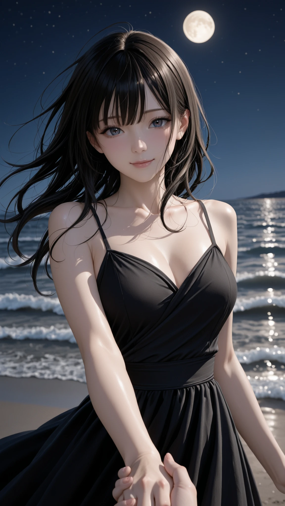 ((Create MAX ZenArt!)),(Young girl - , nude, black髪, Light Skin, Bright red lips, smile; black, Expressive playful eyes,))_((Highest quality, masterpiece), (black translucent chiffon dress, Golden lines, Very short dress,(Captivating body, Small and beautiful breasts,), (Calm relaxed pose, Hair blowing in the wind, Half turn, View your viewers, Stylish models))_((Digital Painting, Broad brushstrokes, superiority, oil), (Dawn, Soft and warm shadows, Contrasting cool light, Reflexes, turn around, Tracking))_((Background – Iris in full bloom; (violet, yellow, green, white), (petal, Shoot))_((Highest qualityの職人技, realism, Digital Painting, Modern style, Clear and precise anatomy, Elegant, Ease of execution))