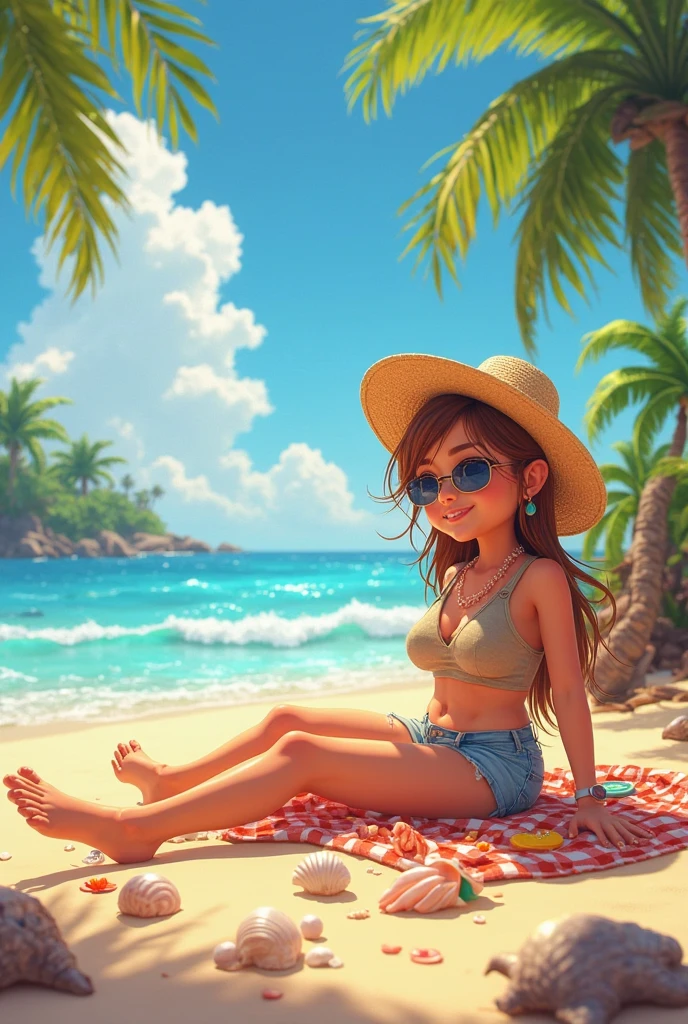Girl on the beach
In a swimsuit