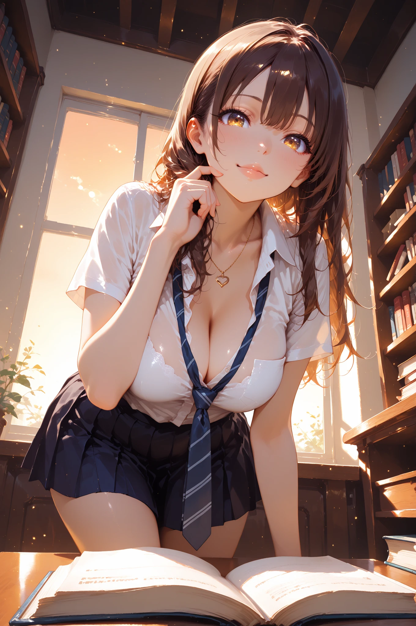 ((Highest quality)), ((masterpiece)), (detailed), One Girl,(Knee-length),Cosplay,whole body,Big Breasts,Underbust,Underboob,Sailor suit,school uniform,shirt,(shirtのボタンを開けてる),22-year-old woman,valley,(Naughty look),(Loose perm),((Excited expression)),Browsing Caution,nswf Japanese,(attractive appearance),atmosphere,rotor,blush,(A girl in a darkened classroom)