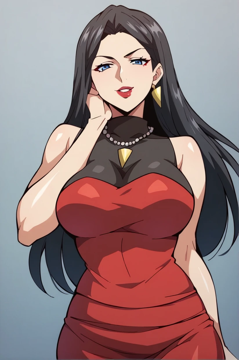 { - anatomy error} (Masterpiece, Best Quality) (masterpiece:1.4),(best quality:1.4) best quality, masterpiece, highres, solo, {yor_briar_spyxfamily:1.15}, black_hair, hairband, red eyes, sidelocks, white_hairband, jewelry, earrings, bangs, long_hair, 1girl, collarbone, closed_mouth, red_sweater, sweater,
